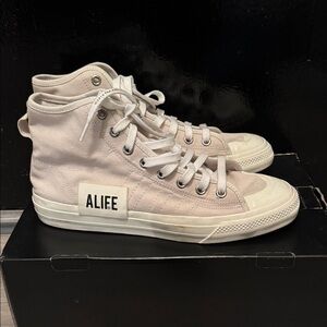Alife Men's | Unisex High-Top Sneakers - Cream and White